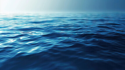 Serene Blue Background with Tranquil Waters and Gentle Ripples, Invoking Calm and Relaxation