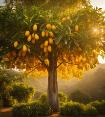 Mango tree in the sun