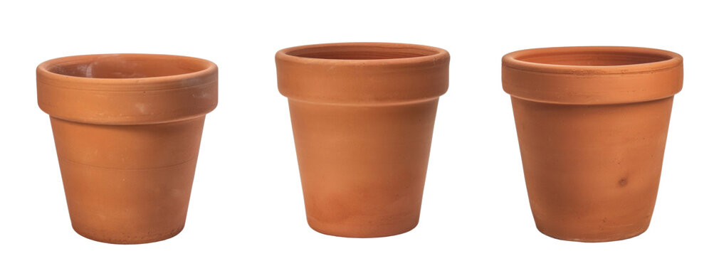 empty terracotta clay plant pot