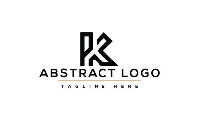 Alphabet Letters PK or K Abstract icon Logo - obrazy, fototapety, plakaty