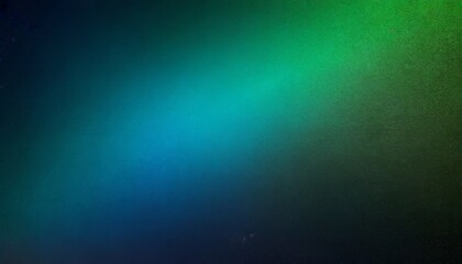 green blue black blurred abstract gradient on dark grainy background glowing light large banner size