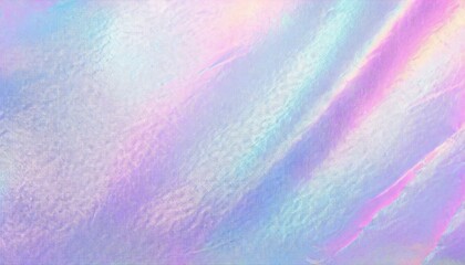 abstract modern pastel colored holographic background in 80s style crumpled iridescent foil textile...