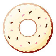 donut color day chocolate cream food icon