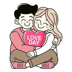 Various elements related to the Valentine's Day festival