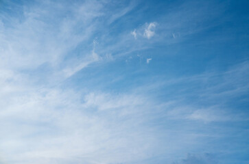 Summer blue sky cloud gradient light white background. Beauty clear cloudy in the sun calm bright winter airy background.