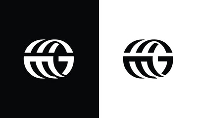 vector of letters mg circle logo - obrazy, fototapety, plakaty