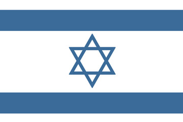 Israel flag national emblem graphic element illustration template design. Flag of Israel - vector illustration