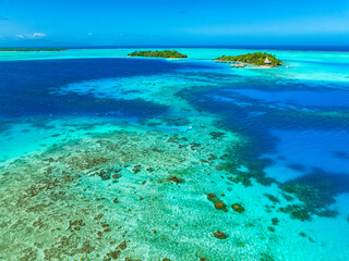 Bora Bora paradise by drone, French Polynesia