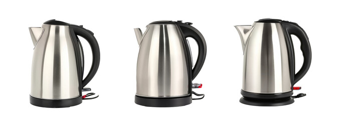 stainless electric kettle isolated