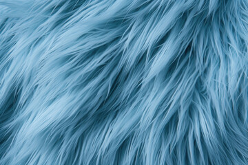 A close up of a blue fur suitable for use in backgrounds, fashion design, textiles, and creative projects requiring a soft and luxurious texture.