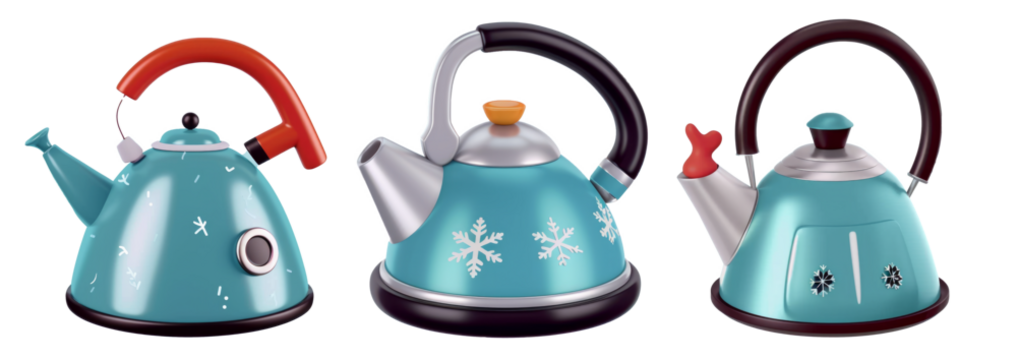 winter icon with teapot - Powered by Adobe