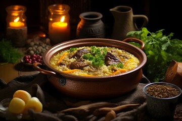 Harees, a hearty Arabian dish made with wheat and meat