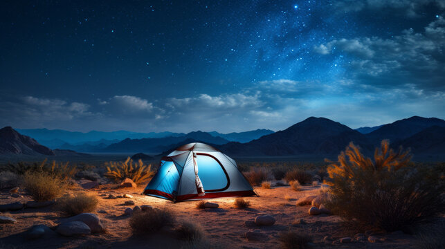 Magic of a desert night sky filled with a blanket of stars