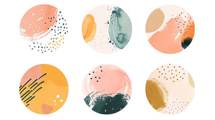 Set of abstract watercolor spots