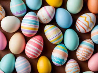  a group of colorful eggs, likely taken during the Easter holiday.