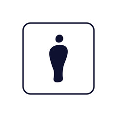 Restroom, toilet, WC toilet signs. Bathroom for men, toilet for male vector icon, symbol. Man, male, boy sign, icon