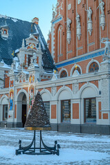 streets of the evening New Year's Eve of Old Riga 5