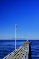岡本桟橋（原岡桟橋）からの富士