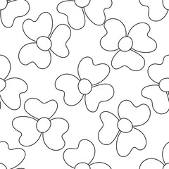 easter flowers vector plant pattern line doodle