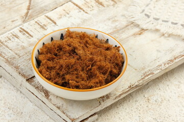 abon sapi or Beef Floss or dried shredded beef