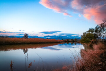 Anatolian Elegance: Serene River at Dusk and Twilight