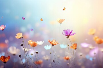 Flowers in the blurred background