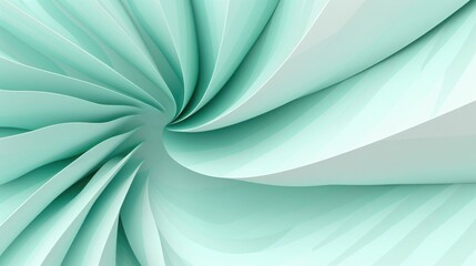An abstract pattern with swirling curves in shades of mint