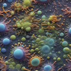 Color bacteria painting background. 