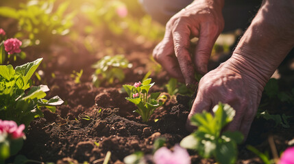 person working in the garden