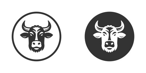 Caw head icon. Vector illustration