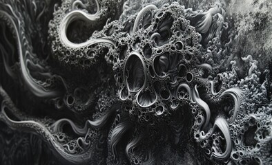 black and white  nautical fractal