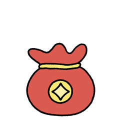Chinese Red money bag