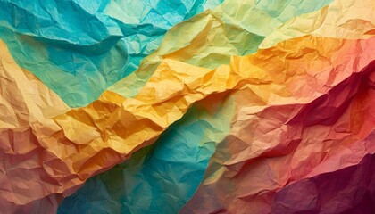 crumpled paper texture colorful, white blank crumpled paper texture, a surface that whispers tales of experience and resilience. offering an empty stage for the eloquence of your chosen text