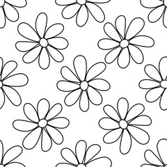 easter flowers vector plant pattern line doodle