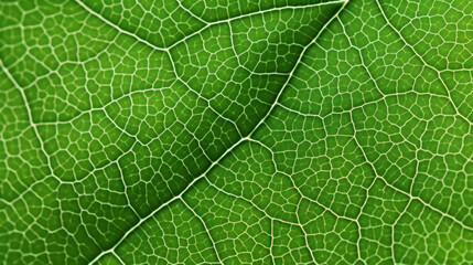 Fresh green leaf texture macro close-up. Generative AI