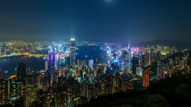 Hong Kong time lapse from Victoria Peak
