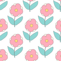 flowers garden warm beautiful vector pattern t