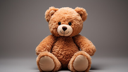 Obraz premium Plush teddy bear on a clean white background