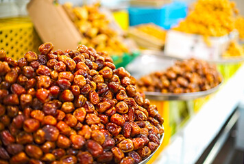Dates on open air arabian market