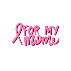 Breast Cancer Lettering