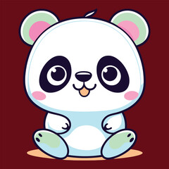 Panda Modeling Vector Art Illustration Design