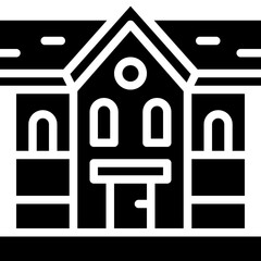 mansion solid icon