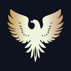 Phoenix logo design icon symbol vector illustration.  Phoenix bird logo,  Eagle logo template. Easy Customizable and Editable. Adobe Illustrator 10 version (EPS)