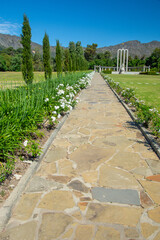 the pretty town of Stellenbosch, South Africa, in the French district.