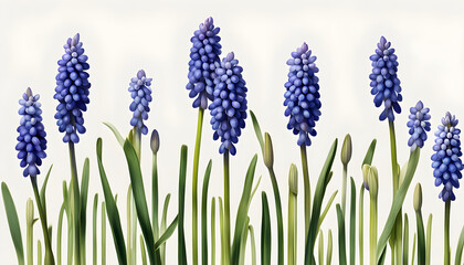 Fototapeta premium Isolate Grape Hyacinth