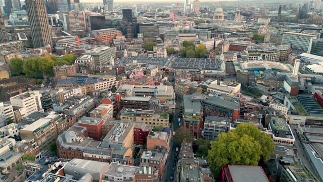 London Cityscape featuring Smithfield Market and St. Paul's Cathedral