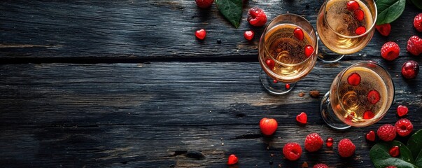 Valentines day and rose glas created by ai