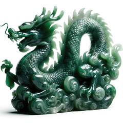Obraz premium a jade carving shaped into a Chinese dragon