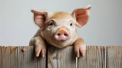 Fotobehang close up of a pig © lc design
