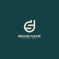 Monogram professional unique letter DS SD logo design template. Initials Business logo.